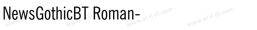 NewsGothicBT Roman字体转换